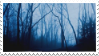 blue misty forest